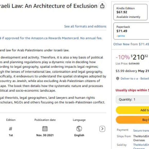 The Struggle for Land Under Israeli Law: An Architecture of Exclusion by Hadeel - Picture 2 of 2